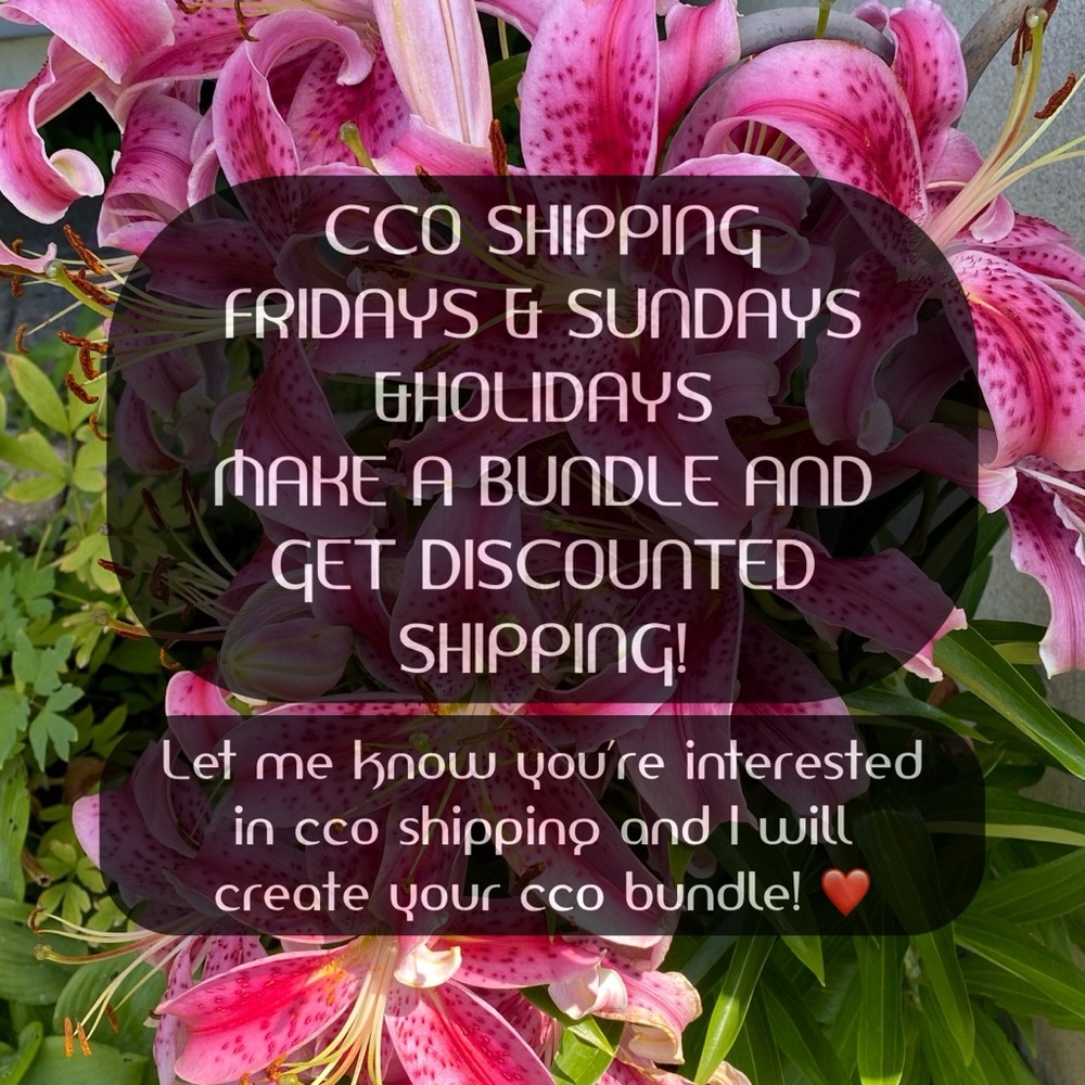 🎊🚚 Enjoy CCO shipping every week! 🚚🎊